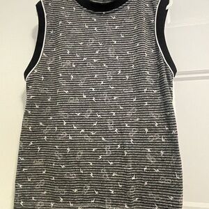Burnside Black and White Striped Kids Tank Top for boys Size 6